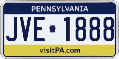 PA license plate JVE1888