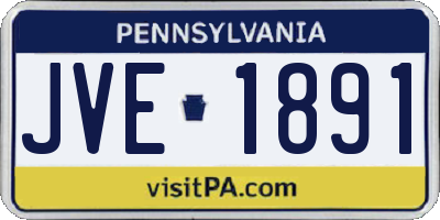 PA license plate JVE1891