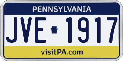 PA license plate JVE1917