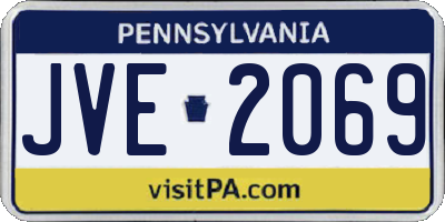 PA license plate JVE2069