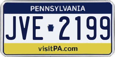 PA license plate JVE2199