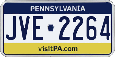 PA license plate JVE2264