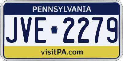 PA license plate JVE2279