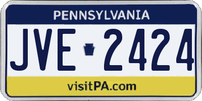 PA license plate JVE2424