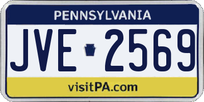 PA license plate JVE2569
