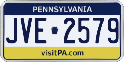 PA license plate JVE2579