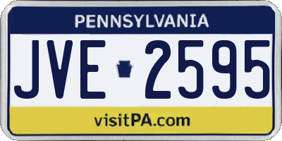 PA license plate JVE2595