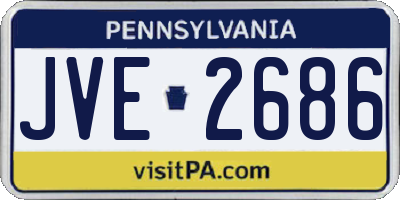 PA license plate JVE2686
