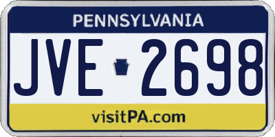 PA license plate JVE2698