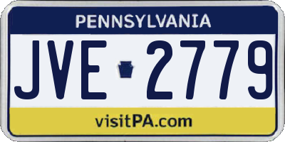 PA license plate JVE2779