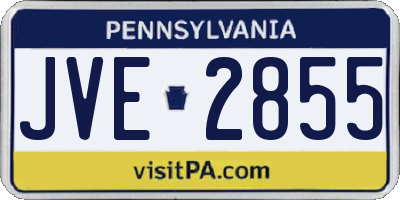 PA license plate JVE2855