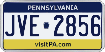 PA license plate JVE2856