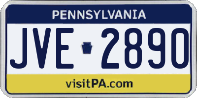 PA license plate JVE2890