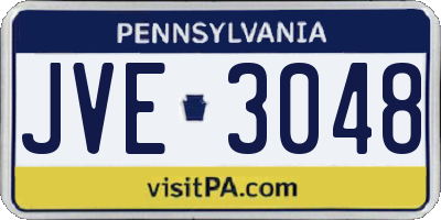 PA license plate JVE3048