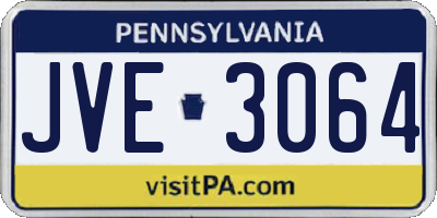 PA license plate JVE3064