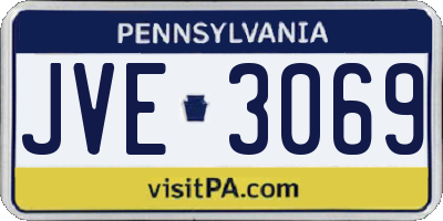 PA license plate JVE3069