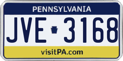 PA license plate JVE3168