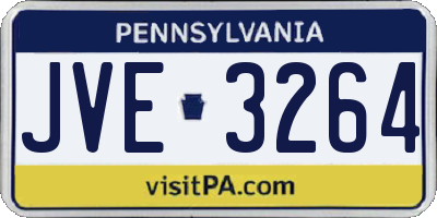 PA license plate JVE3264