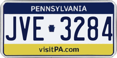 PA license plate JVE3284