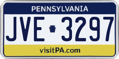 PA license plate JVE3297