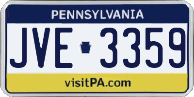 PA license plate JVE3359