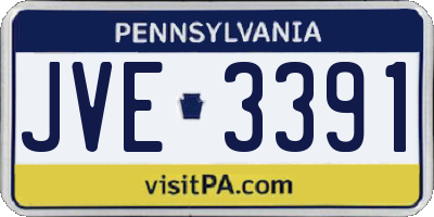 PA license plate JVE3391