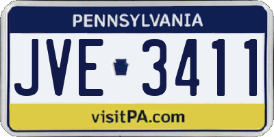 PA license plate JVE3411