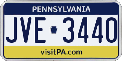 PA license plate JVE3440
