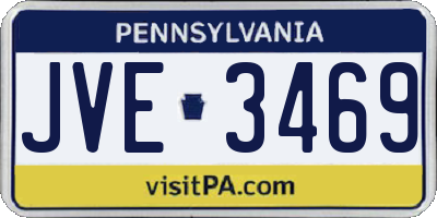 PA license plate JVE3469