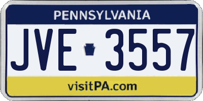 PA license plate JVE3557