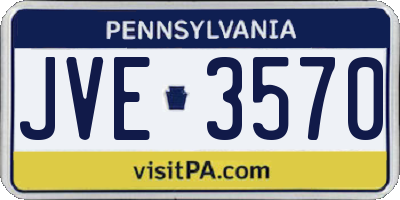 PA license plate JVE3570