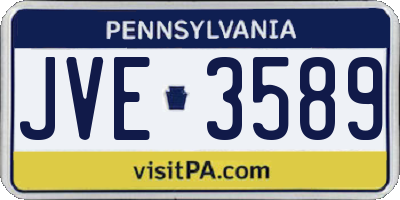 PA license plate JVE3589