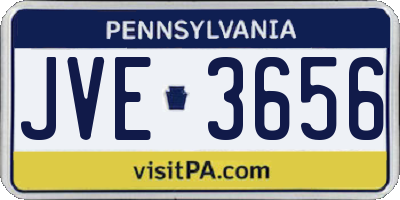 PA license plate JVE3656