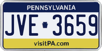 PA license plate JVE3659