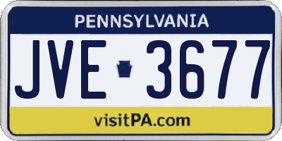 PA license plate JVE3677