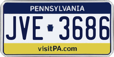 PA license plate JVE3686