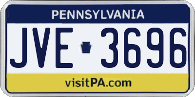 PA license plate JVE3696