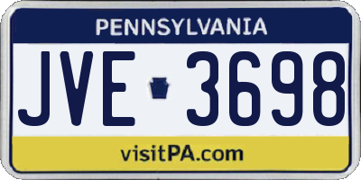 PA license plate JVE3698