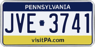 PA license plate JVE3741