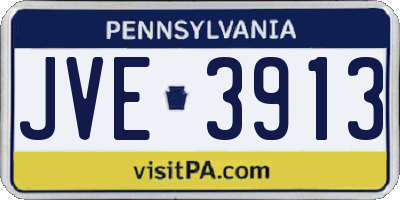 PA license plate JVE3913