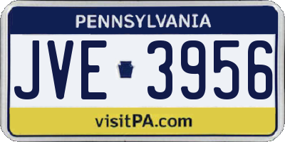 PA license plate JVE3956