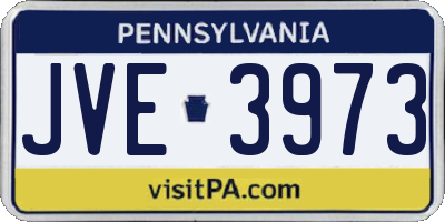 PA license plate JVE3973