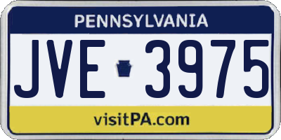 PA license plate JVE3975