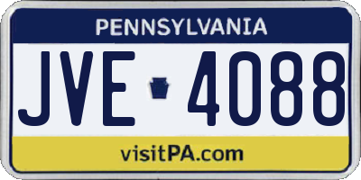 PA license plate JVE4088