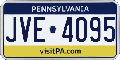 PA license plate JVE4095