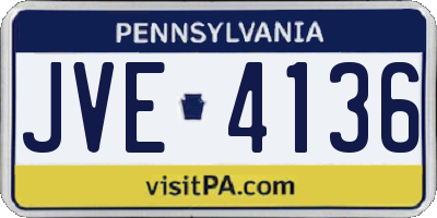 PA license plate JVE4136