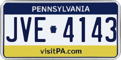 PA license plate JVE4143