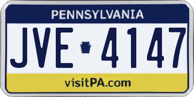 PA license plate JVE4147