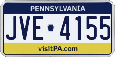 PA license plate JVE4155