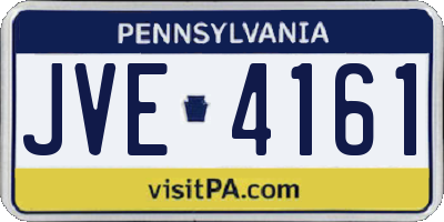 PA license plate JVE4161